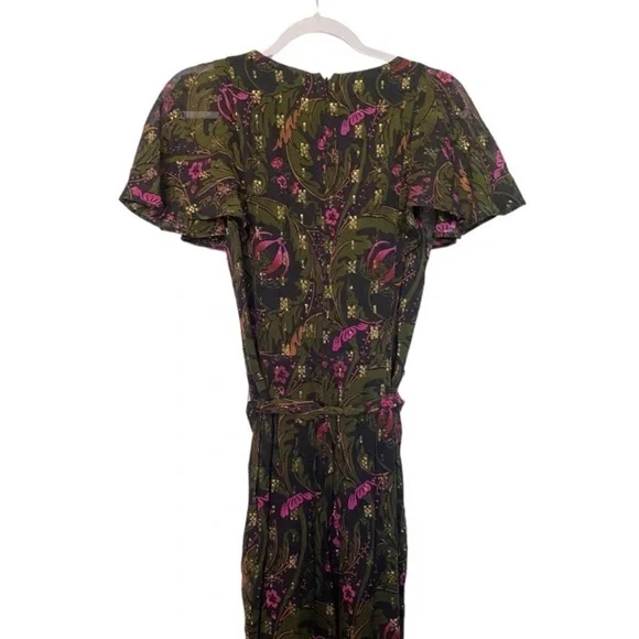 Anthropologie Floral Jumpsuit - Green and Pink - Picture 12 of 15